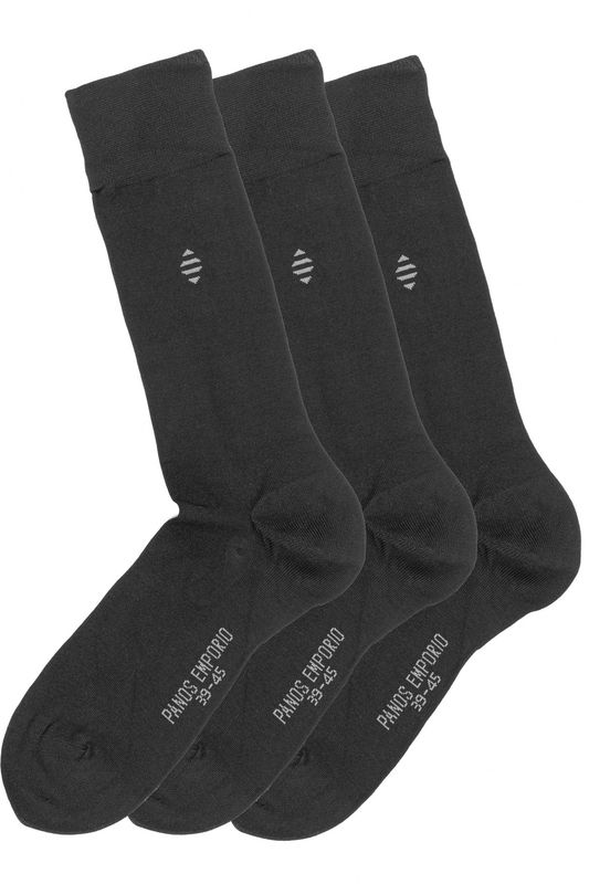 PANOS EMPORIO - 3 pk Daniel Bamboo Crew Black