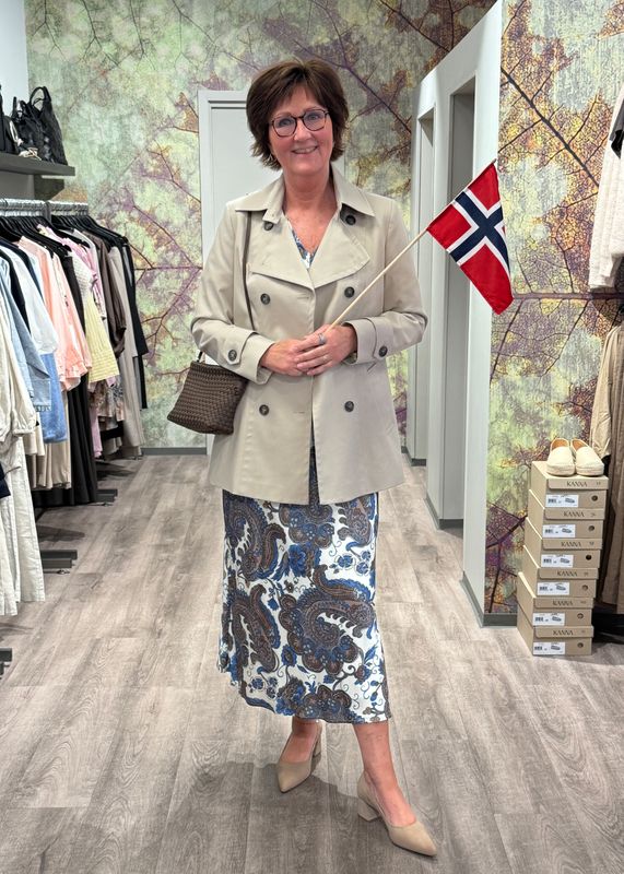 KATRIN URI - Santorini Joy Midikjole Blue