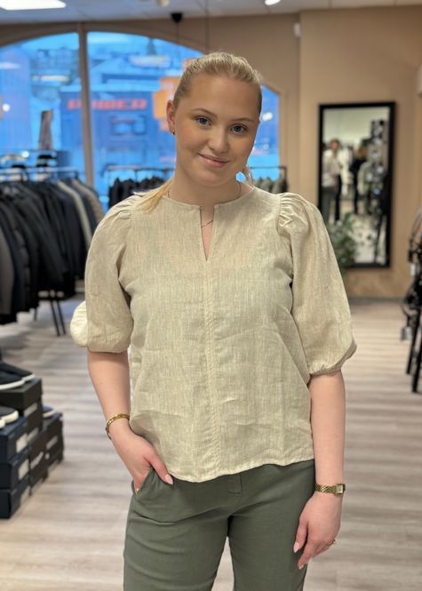 Hovedbilde ELLA&IL - Anna Linbluse Beige ...