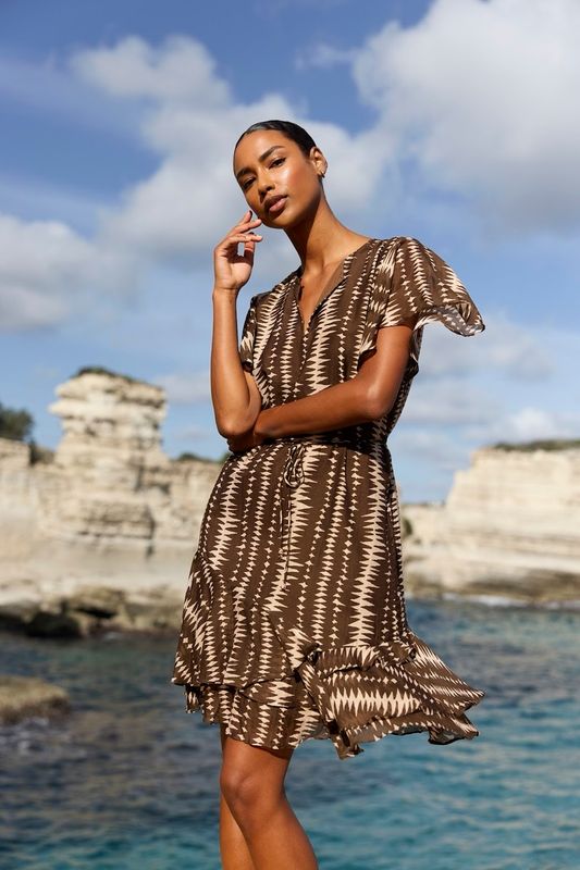 RICCOVERO - Vicky Kjole Brown Safari 771