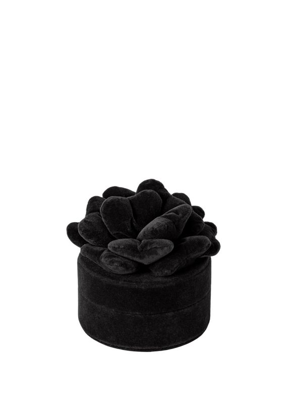 DAY ET - Velvet Flower Round Smykkeskrin Black 3255490955