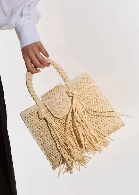 ELLA&IL - Sigrid Straw Veske Beige