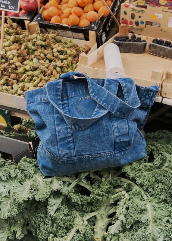 DAY ET - Washed Denim Crossbody Veske Medium Denim 3263475552-14506