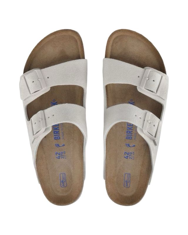BIRKENSTOCK - W Arizona Sandal SFB Suede Antique White 1024516