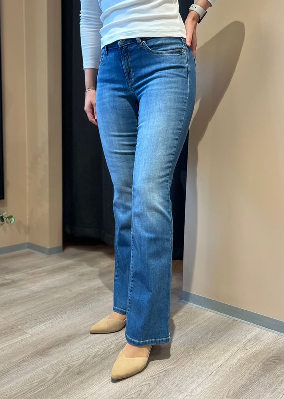CAMBIO - Paris Flared Jeans Medium Contrast Splinted 9128 0012-99-5102