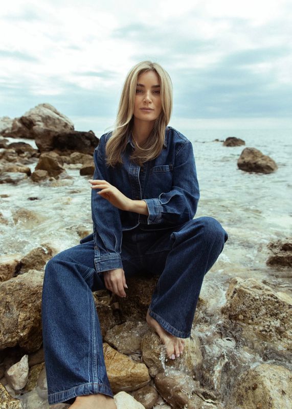 CAMILLA PIHL - Alex Denimskjorte Washed Dark Blue