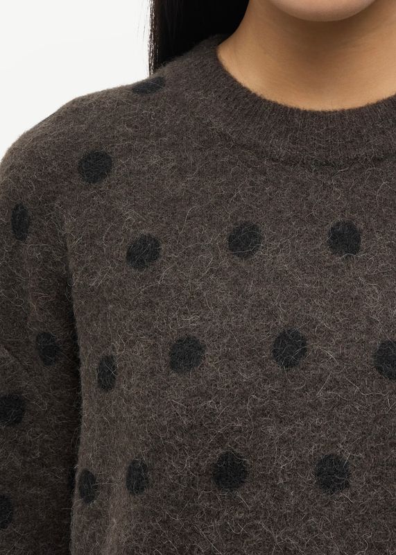 SAMSØE SAMSØE - W Anour O-Neck Genser Mulch Dott 7355