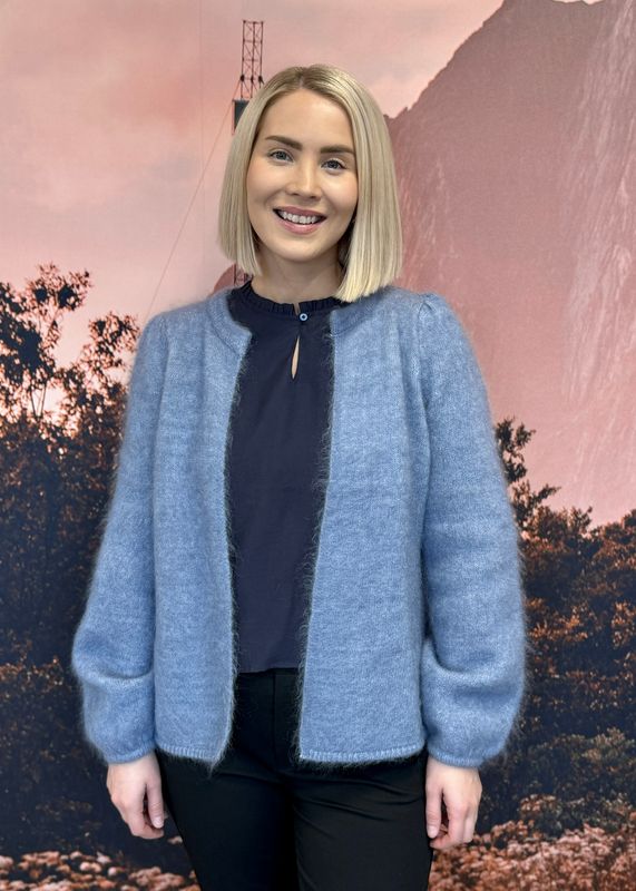 ELLA&IL - Fredrikke Chunky Cardigan Denim Blue