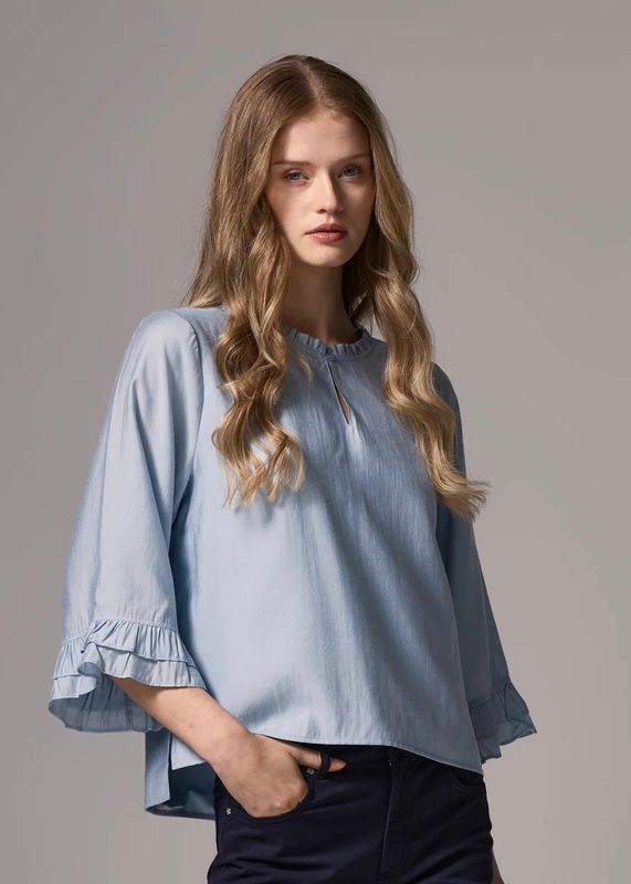 RICCOVERO - Volang Bluse Light Aqua 530