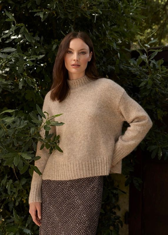 RICCOVERO - W Echo Genser Beige Melange A605-220