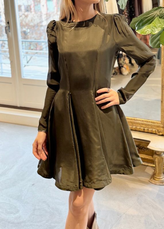 BYTIMO - Organza Fitted Minikjole Forest 2710610-056