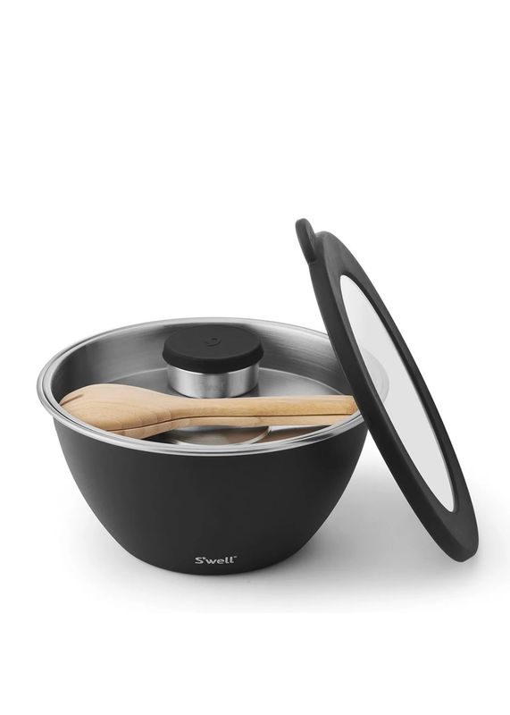 S´WELL - Salad Bowl Kit XL Teakwood 184 oz / 5,4L