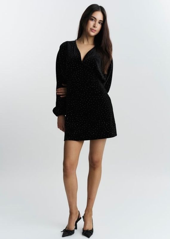 ELLA&IL - Philo Stud Velurkjole Black
