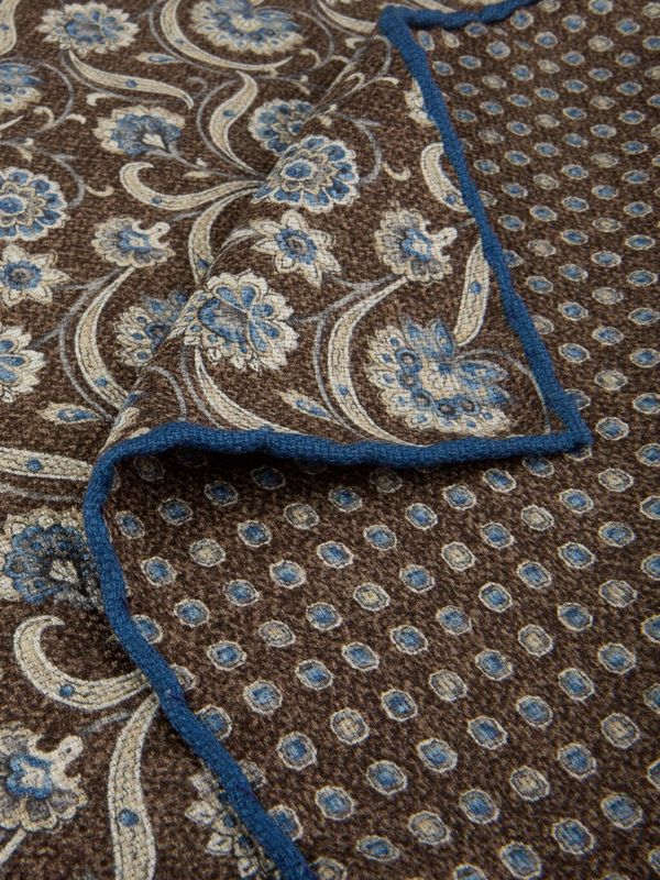 STENSTRÖMS - Lommetørkle Brown Pattern Silk 923443-271