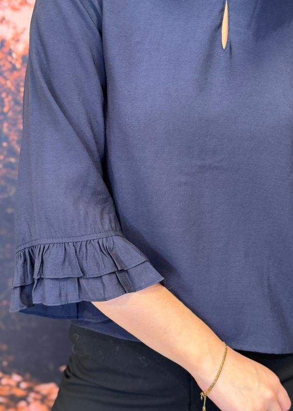 RICCOVERO - Volang Bluse Navy 580