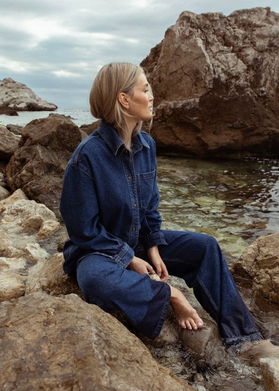CAMILLA PIHL - Alex Denimskjorte Washed Dark Blue
