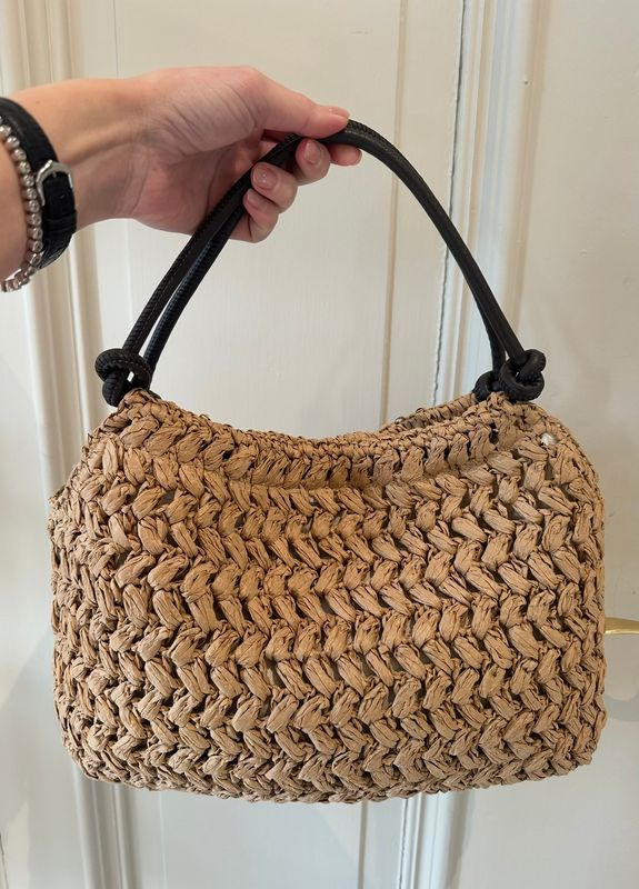 DAY ET -  Small Creased Straw Bag Starfish Beige 3262475751