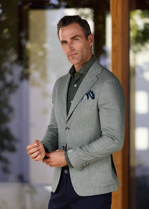 RICCOVERO - M Carlo Linskjorte Tailor Fit Dark Green 690