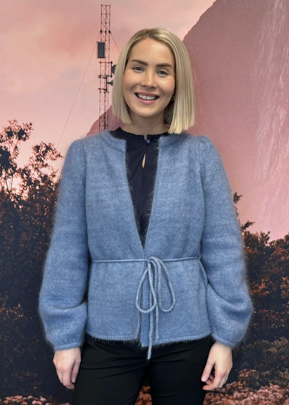 ELLA&IL - Fredrikke Chunky Cardigan Denim Blue