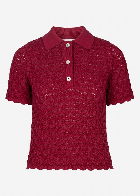 CAMILLA PIHL - Gwen Knit T-skjorte Berry