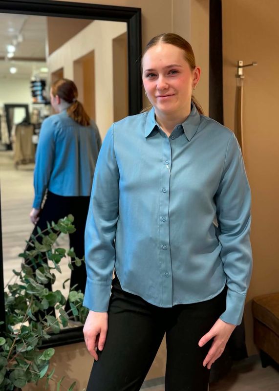 SAMSØE SAMSØE - W Saminsa LS Skjorte 14028 Windware Blue