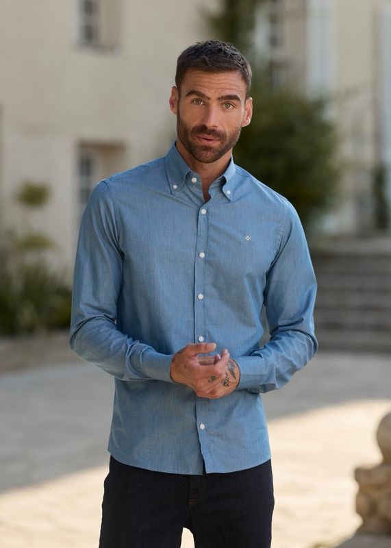 RICCOVERO - M Bristol Daily Tailor Fit Skjorte Light Blue 6311-155