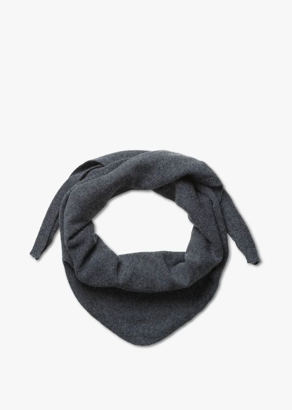 DAY ET - Merinoull Knit Skjerf Medium Grey 3264490300-11991
